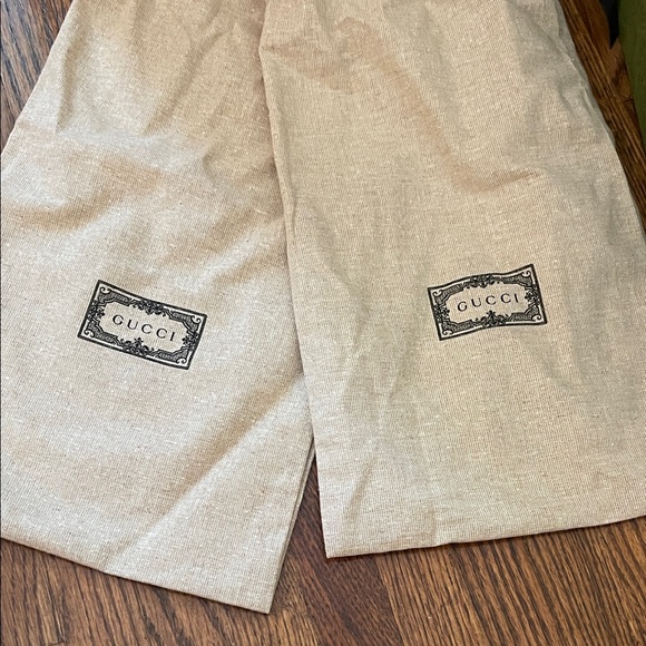 Gucci Beige and Brown Monogram Slide Sandals